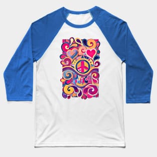 Peace and Love Baseball T-Shirt